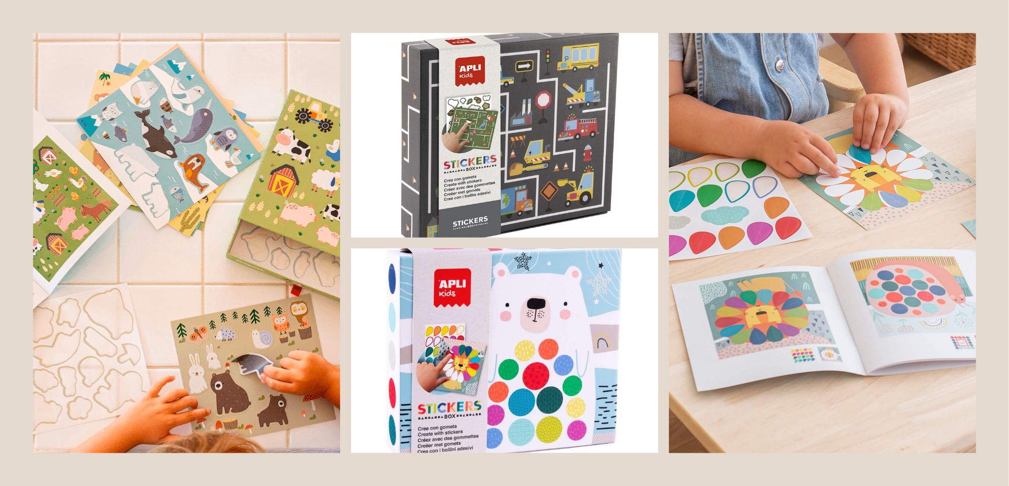 White Beige Minimalist Photo Collage Wraparound Mug-3